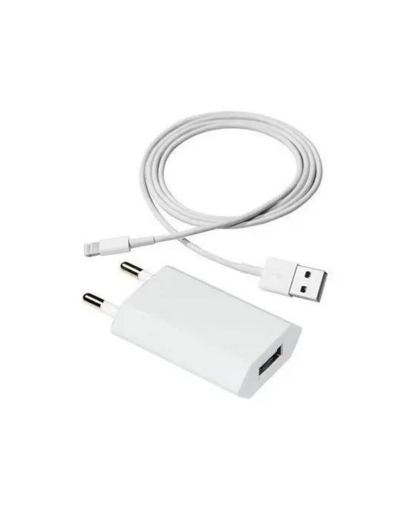 Carregador USB de 5W Compatível Iphone+ Cabo Lightning 1M Anatel