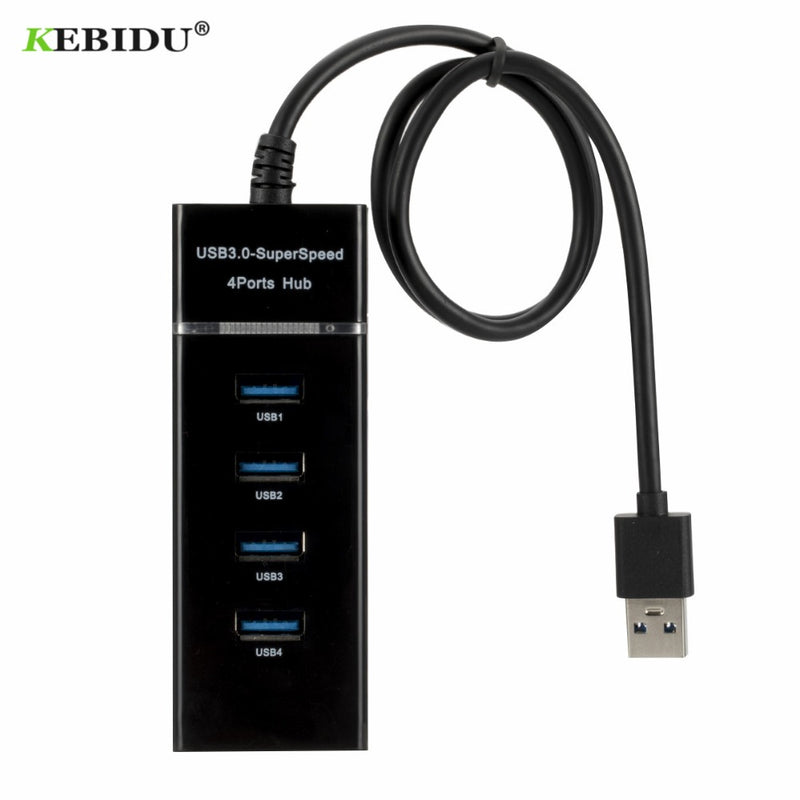 Hub USB 3.0 com 4 entradas Porta USB de alta velocidade e indicador led